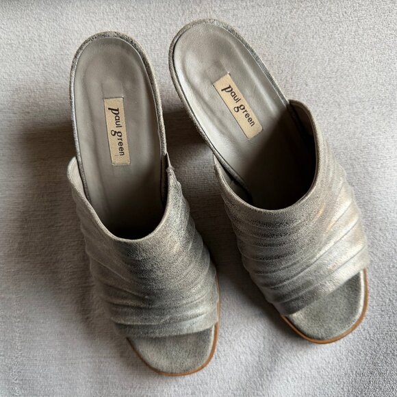 Paul Green Silver Winston Mules size 6.5 - Picture 4 of 6